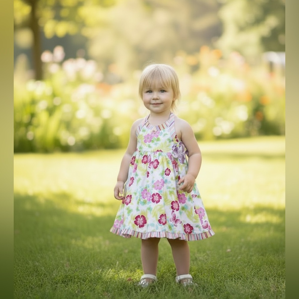 Blueberi Boulevard Floral Toddler Sundress 24m